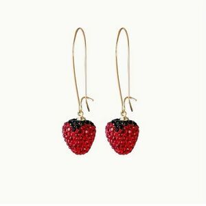 Naked Hanger Strawberry Crystal Drop Earrings